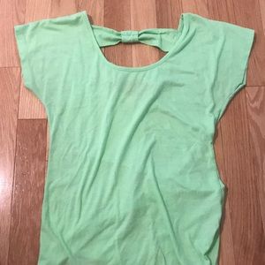 Light green scoop neck top